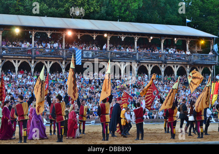 Kaltenberg Turnier, Bayern, Deutschland, weltweit größte Mittelalterfest. Stockfoto