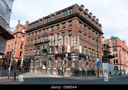 Backstein-Haus an der Ecke des kleinen Hebels und Dale Street, Northern Quarter, Manchester, UK Stockfoto