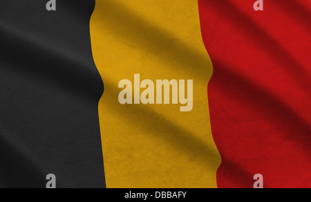 Abbildung der Flagge von Belgien. Stockfoto