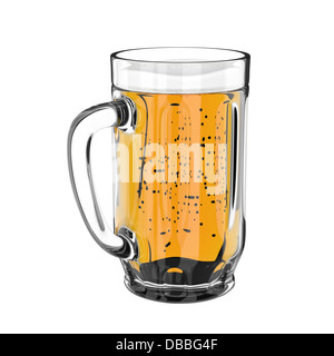 Bierkrug isoliert auf weißem Hintergrund Stockfoto