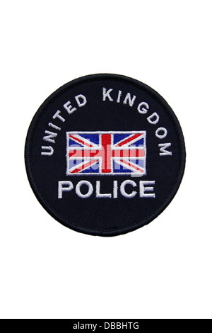 Großbritannien-Polizei-Patch mit britischer Flagge Stockfoto