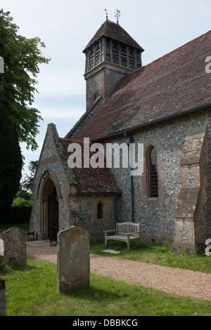 Pfarrkirche, die Kirche aller Heiligen, Hinton Ampner, Hampshire, England, Uk. Stockfoto