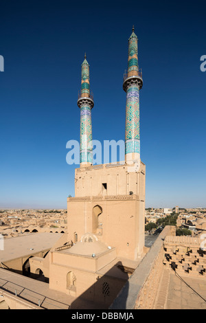 der Rückseite des das Eingangsportal der Freitagsmoschee, Yazd, Iran Stockfoto