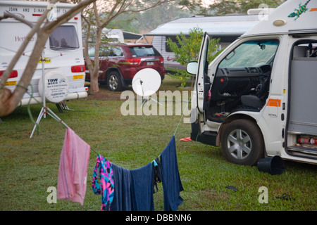 Camping- und Caravanpark im litchfield-Nationalpark, Northern Territory, Australien Stockfoto