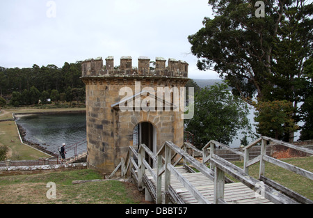 Tourist in Port Arthur in Tasmanien Stockfoto