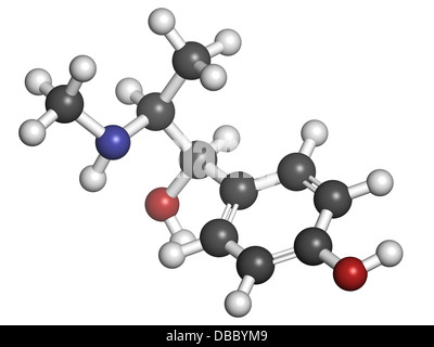 Oxilofrine (Methylsynephrine, Oxyephrine) Stimulans, chemische Struktur. Im Sport doping verwendet. Stockfoto