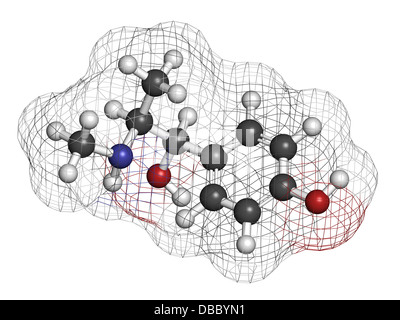 Oxilofrine (Methylsynephrine, Oxyephrine) Stimulans, chemische Struktur. Im Sport doping verwendet. Stockfoto