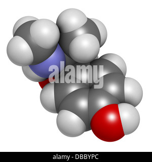 Oxilofrine (Methylsynephrine, Oxyephrine) Stimulans, chemische Struktur. Im Sport doping verwendet. Stockfoto