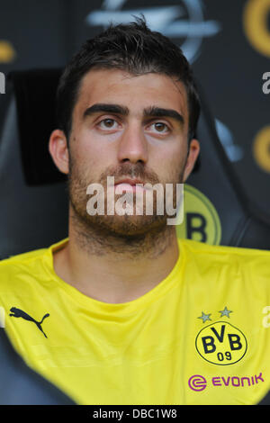 Fußball-Supercup: Borussia Dortmund - Bayern München am 27.07.2013 Im Signal Iduna Park in Dortmund Sokratis (Dortmund) Foto: Revierfoto Stockfoto