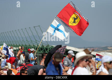 Budapest, Ungarn. 28. Juli 2013. Motorsport: FIA Formula One World Championship 2013, Grand Prix von Ungarn, fans Credit: Dpa picture-Alliance/Alamy Live News Stockfoto