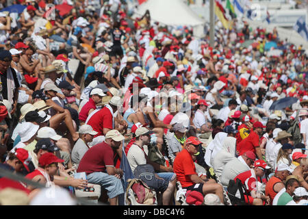 Budapest, Ungarn. 28. Juli 2013. Motorsport: FIA Formula One World Championship 2013, Grand Prix von Ungarn, fans Credit: Dpa picture-Alliance/Alamy Live News Stockfoto