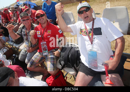 Budapest, Ungarn. 28. Juli 2013. Motorsport: FIA Formula One World Championship 2013, Grand Prix von Ungarn, fans Credit: Dpa picture-Alliance/Alamy Live News Stockfoto