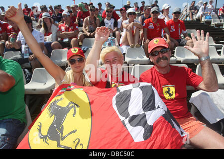Budapest, Ungarn. 28. Juli 2013. Motorsport: FIA Formula One World Championship 2013, Grand Prix von Ungarn, fans Credit: Dpa picture-Alliance/Alamy Live News Stockfoto