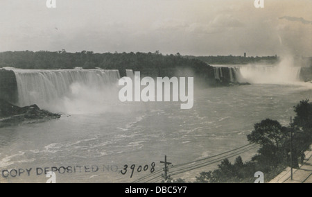 Gesamtansicht der Niagarafälle von der kanadischen Seite (HS85-10-39008) Stockfoto