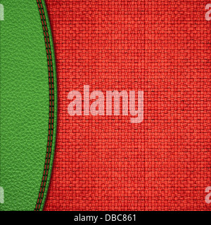 genähte Leder-Hintergrund Stockfoto