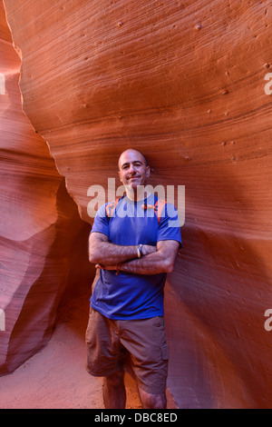 Porträt im Lower Antelope Canyon, Page, Arizona. Stockfoto