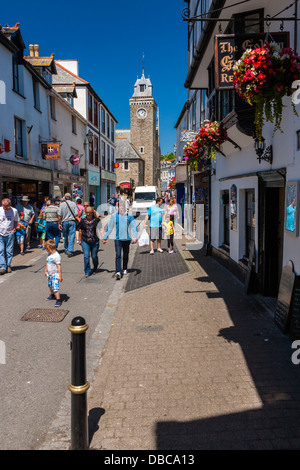 Gasse in Looe in Cornwall, England, Vereinigtes Königreich, Europa. Stockfoto