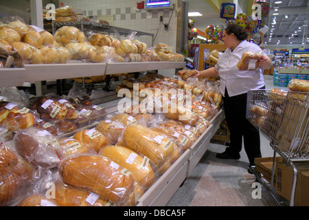 Fort Ft. Lauderdale Florida, Publix, Lebensmittelgeschäft, Supermarkt, Lebensmittel, Verkauf, Inneneinrichtung, Ausstellungsverkauf Erwachsener, Erwachsene, Frau weibliche Frauen, Angestellte wo Stockfoto