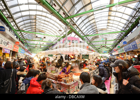 Gwangjang Markt in Seoul, Südkorea. Stockfoto