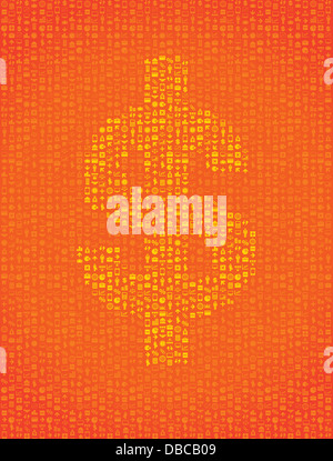 Anschauliches Bild von Dollarzeichen repräsentieren Unternehmen Mechanik Stockfoto