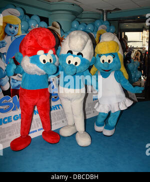 London, UK. 28. Juli 2013. Schlümpfe 2 UK-Premiere: VUE West End Leicester Square, London UK Credit: Duncan Penfold/Alamy Live-Nachrichten Stockfoto