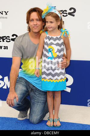 Los Angeles, Kalifornien, USA. 28. Juli 2013. Larry Birkhead, Dannielynn Marshall an der Los Angeles-Premiere von "die Schlümpfe 2'' statt im Regency Village Theater in Westwood, Kalifornien am 28. Juli 2013. 2013. Credit: D. Long/Globe Photos/ZUMAPRESS.com/Alamy Live-Nachrichten Stockfoto