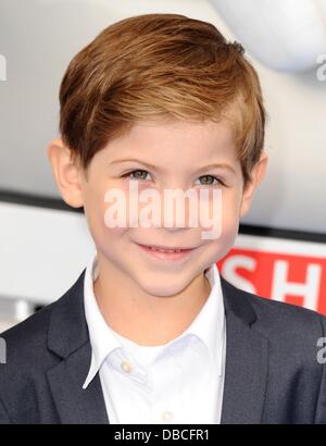 Los Angeles, CA. 28. Juli 2013. Jacob Tremblay im Ankunftsbereich für THE SMURFS 2 Premiere, Regency Village Theatre in Westwood, Los Angeles, CA 28. Juli 2013. Foto von: Dee Cercone/Everett Collection/Alamy Live-Nachrichten Stockfoto