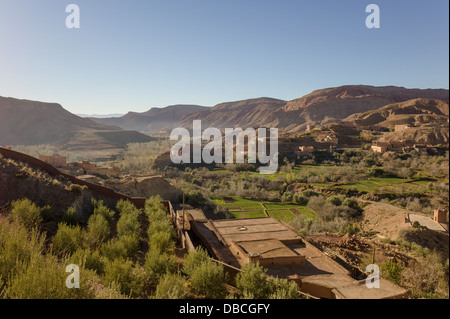 Gorges du Dades, Marokko bei Sonnenaufgang Stockfoto