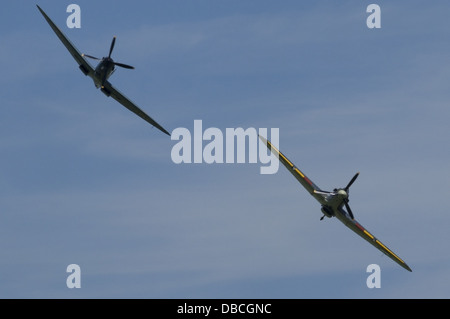 Supermarine Spitfire und Hawker Sea Hurricane Stockfoto