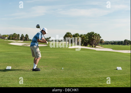 Golfen im Amelia an der Mallory Hill Country Club Inder Dörfer, Florida Bewohner. Stockfoto