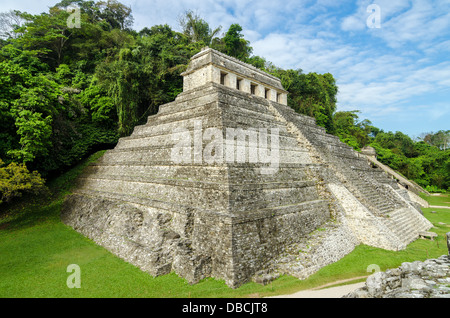 Tempel der Inschriften, der wichtigsten Tempel in der alten Maya-Stadt Palenque Stockfoto