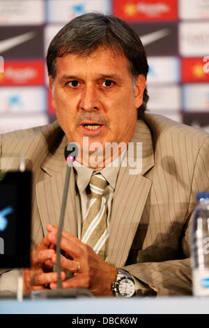 Gerardo Martino (Barcelona), 26. Juli 2013 - Fußball / Fußball: FC Barcelona Trainer Gerardo Martino nimmt an einer Pressekonferenz in Barcelona, Spanien. (Foto von D.Nakashima/AFLO) Stockfoto