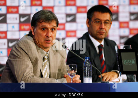 Gerardo Martino (Barcelona), 26. Juli 2013 - Fußball / Fußball: FC Barcelona Trainer Gerardo Martino nimmt an einer Pressekonferenz in Barcelona, Spanien. (Foto von D.Nakashima/AFLO) Stockfoto