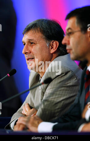 Gerardo Martino (Barcelona), 26. Juli 2013 - Fußball / Fußball: FC Barcelona Trainer Gerardo Martino nimmt an einer Pressekonferenz in Barcelona, Spanien. (Foto von D.Nakashima/AFLO) Stockfoto