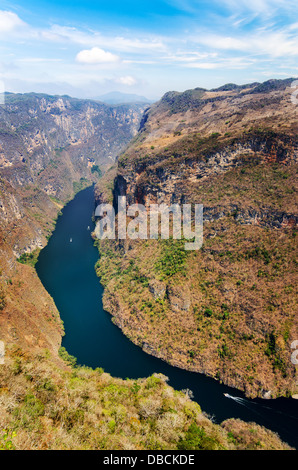 Luftaufnahme der Sumidero Canyon in der Nähe von Tuxtla Gutierrez in Chiapas, Mexiko Stockfoto