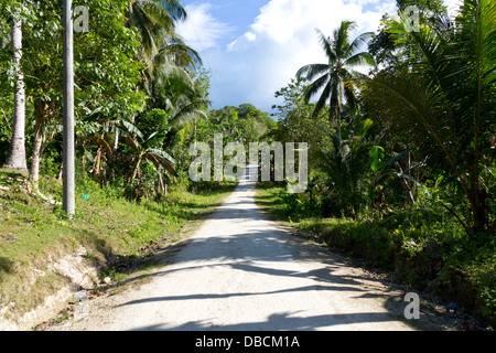 Ländlichen Landstraße auf Bohol Island, Philippinen Stockfoto