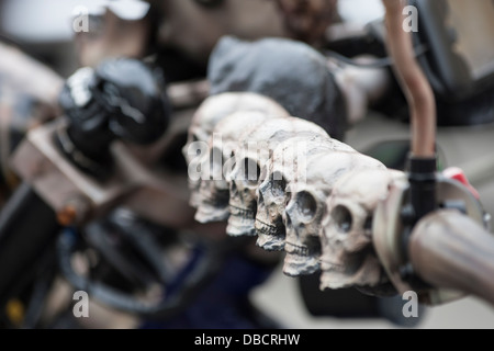 Regelmäßige UK Bike Meet und Bike Festival in der Marktstadt Calne in Wiltshire. Biker versammeln sich, um ihre Fahrräder zu zeigen und sich zu treffen. Stockfoto