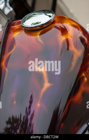 Regelmäßige UK Bike Meet und Bike Festival in der Marktstadt Calne in Wiltshire. Biker versammeln sich, um ihre Fahrräder zu zeigen und sich zu treffen. Stockfoto