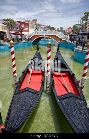 Waterside Szene im neu erbauten Einkaufszentrum Venedigs namens "The Venezia" in Hua hin Thailand Asia Stockfoto