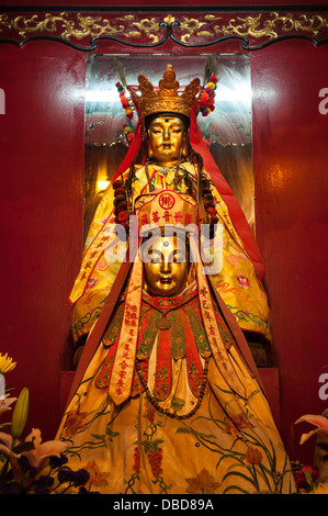 Statue bei Man Mo Tempel, Hong Kong Island Stockfoto