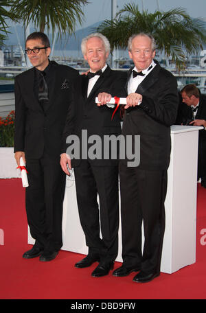 Nuri Bilge, Luc Dardenne und Jean Pierre Dardenne Cannes International Film Festival 2011-12. Tag Palme d ' or Gewinner Photocall Cannes, Frankreich - 22.05.11 Stockfoto