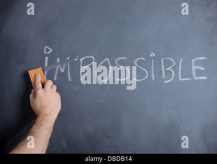 das Unmögliche möglich machen Stockfoto