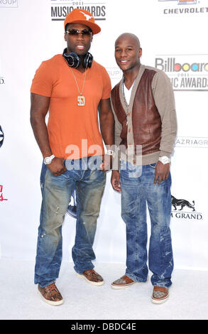 Curtis Jackson und Floyd Mayweather Billboard Music Awards 2011 im MGM Grand Garden Arena Las Vegas, Nevada - 22.05.11 Stockfoto