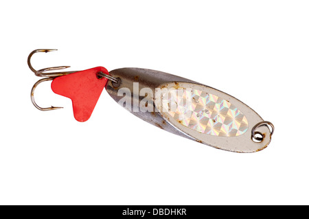 Rostige 3 Stacheldraht Haken Spinning Fischköder Stockfoto