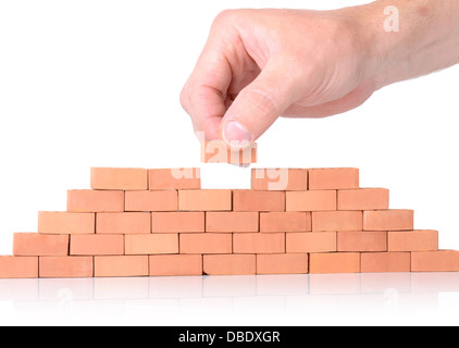 Konzept für Fähigkeiten oder Aufbau eines Teams zusammen arbeiten. Stockfoto