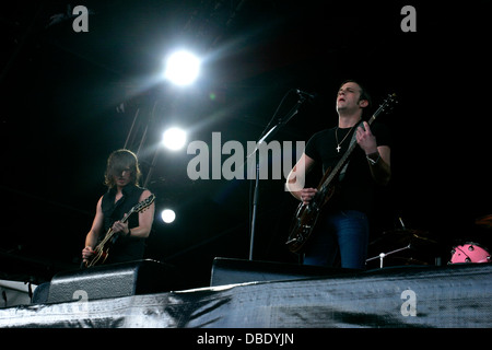 Kings of Leon beim Big Day Out Festival, Sydney Showground, Sydney, Australien. Stockfoto