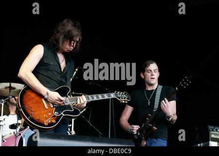 Kings of Leon beim Big Day Out Festival, Sydney Showground, Sydney, Australien. Stockfoto