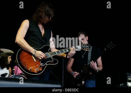 Kings of Leon beim Big Day Out Festival, Sydney Showground, Sydney, Australien. Stockfoto