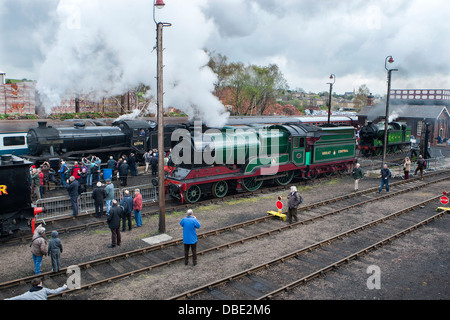 Butler-Henderson und der große Marquess im Barrow Hill Roundhouse Museum in Chesterfield Stockfoto