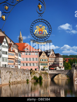 DE - BADEN-WÜRTTEMBERG: Schwäbisch Hall am Fluss Kocher Stockfoto